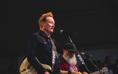 conan o’brien and dawes rock out at newport folk festival 2024